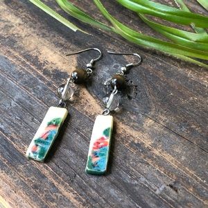 Ceramic Gemstone Earrings